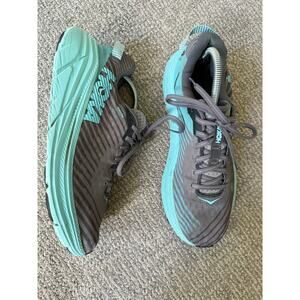 Hoka one one blue gray running sneaker